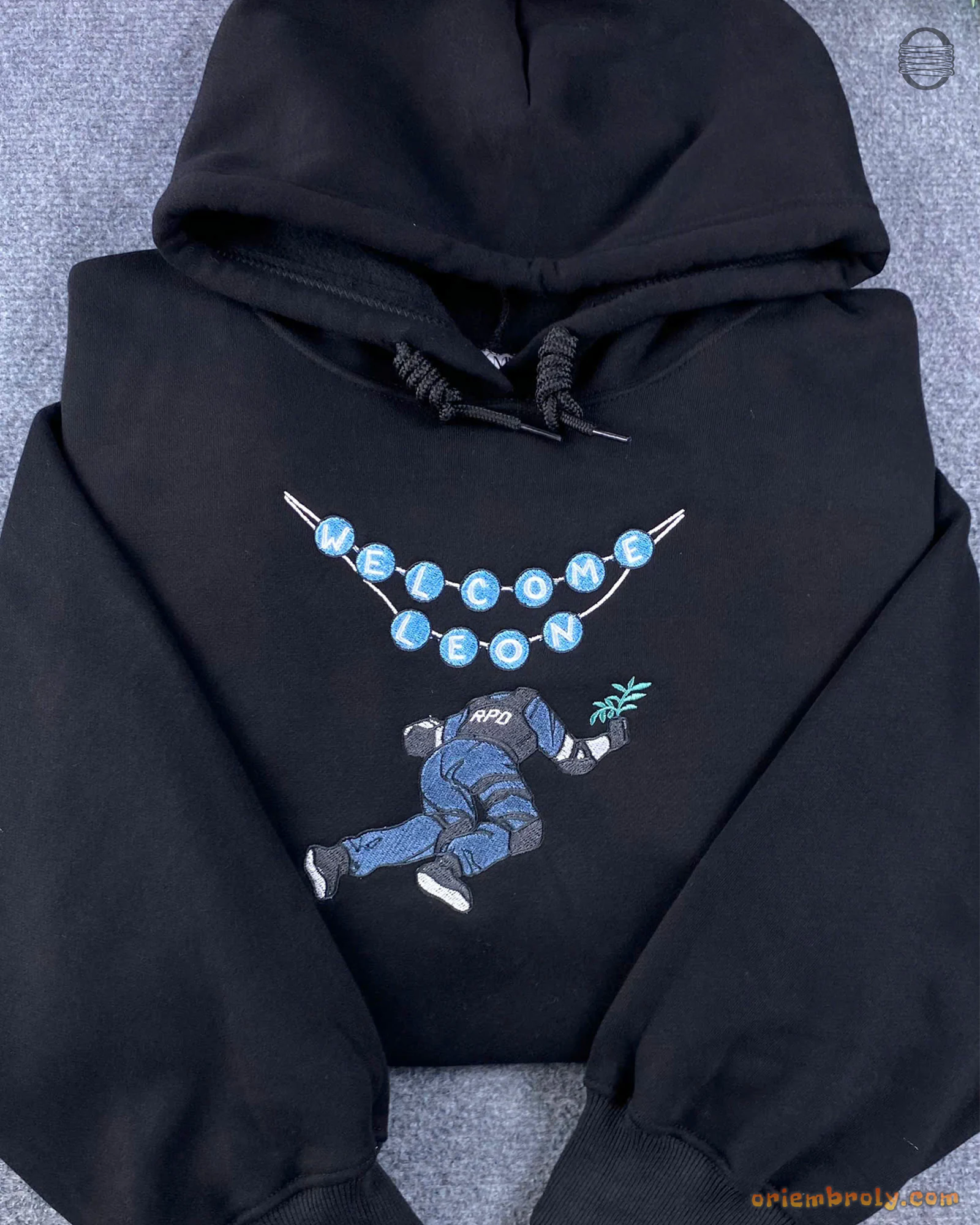 RPD Welcome Party Survival Horror Embroidered Black Pullover Hoodie