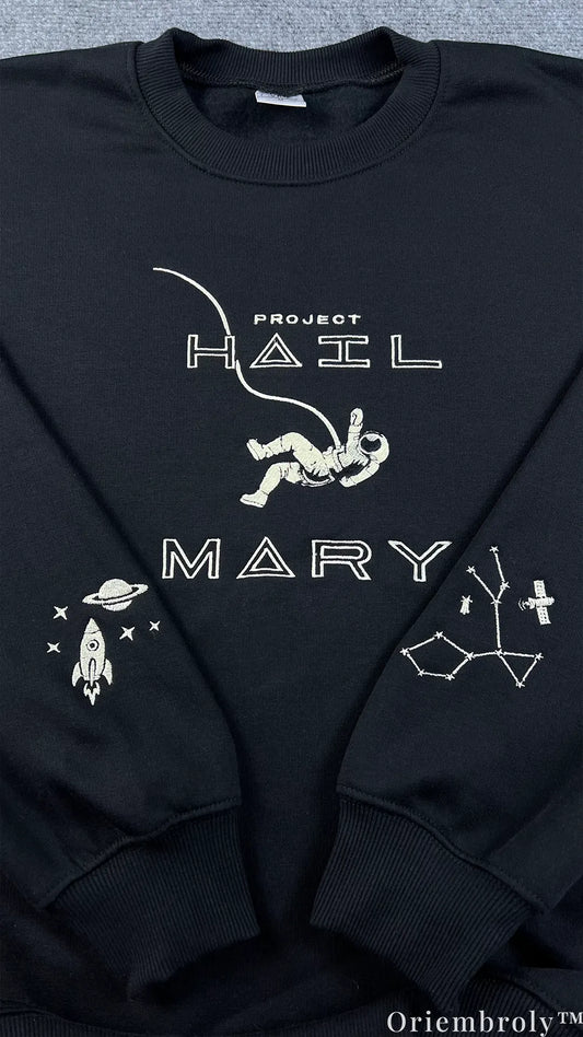 Minimal Space Mission Embroidered Sweatshirt