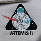 NASA Artemis II Embroidered Quarter Zip – Space Mission Pullover Sweatshirt