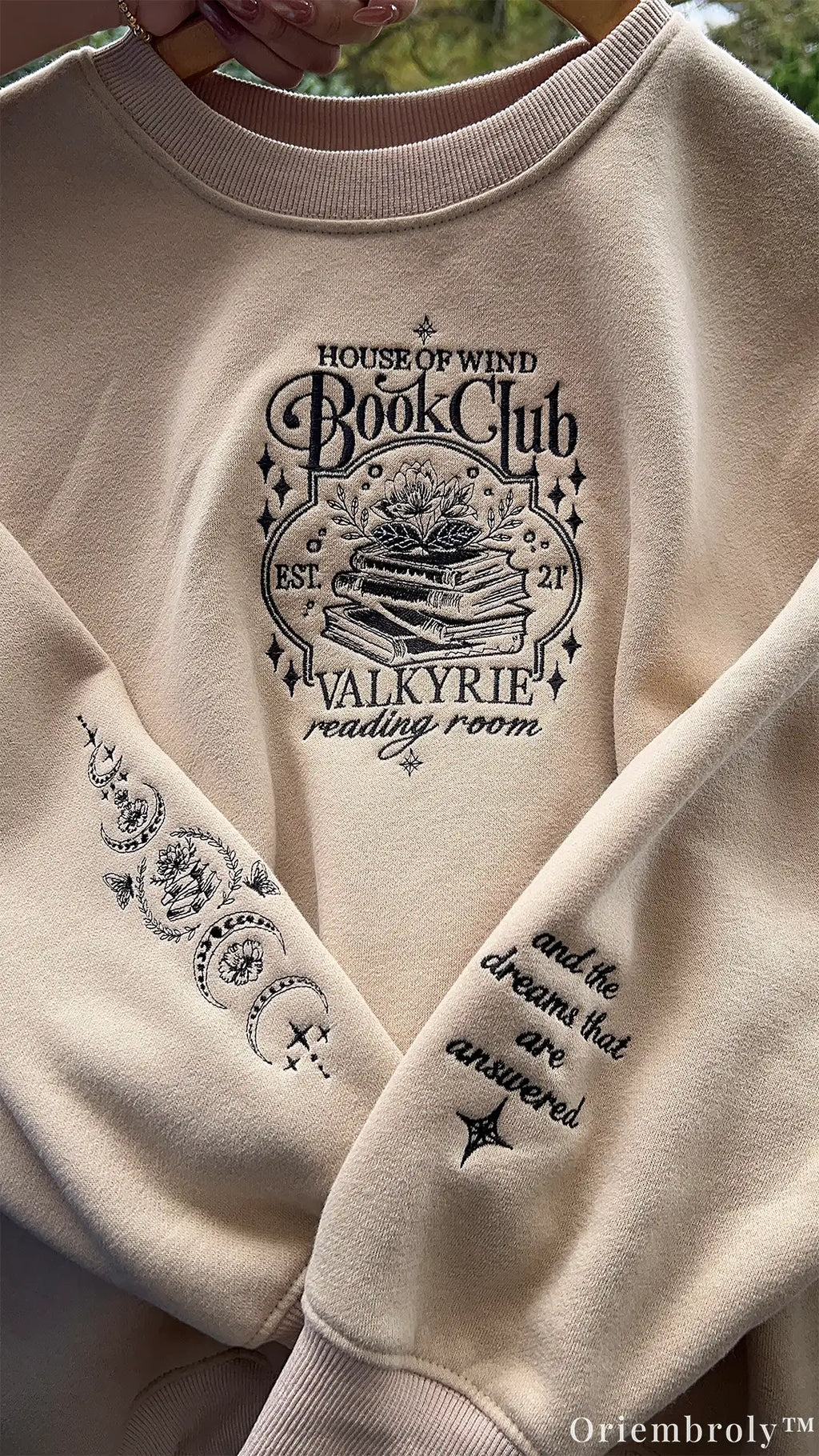 House of Wind Book Club Valkyrie Reading Room Embroidered Sweatshirt