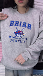 Briar University Embroidered Sweatshirt – Off Campus Hockey Romance Crewneck