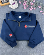 Resident Evil Umbrella Corporation Embroidered Quarter Zip Pullover – Gamer Sweatshirt