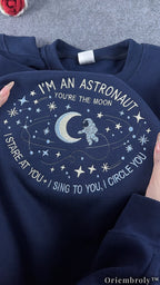 Mountain Folk Embroidered Sweatshirt | Cozy Indie Nature Fleece Crewneck