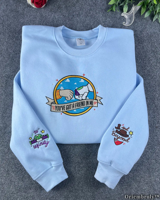 Friendship To Infinity Crewneck - Cowboy Space Ranger Patch