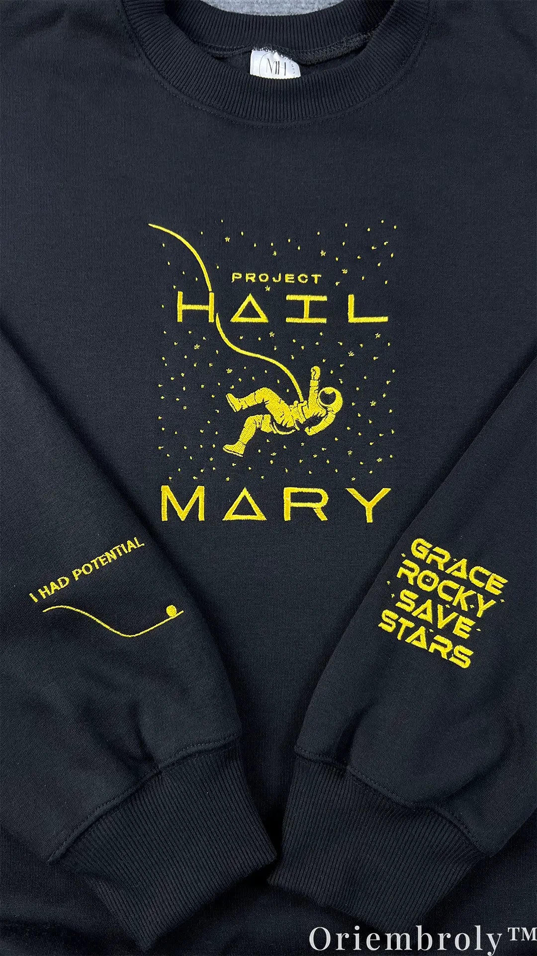 Project Hail Mary Embroidered Sweatshirt – Astronaut Sci-Fi Crewneck Bookish Streetwear