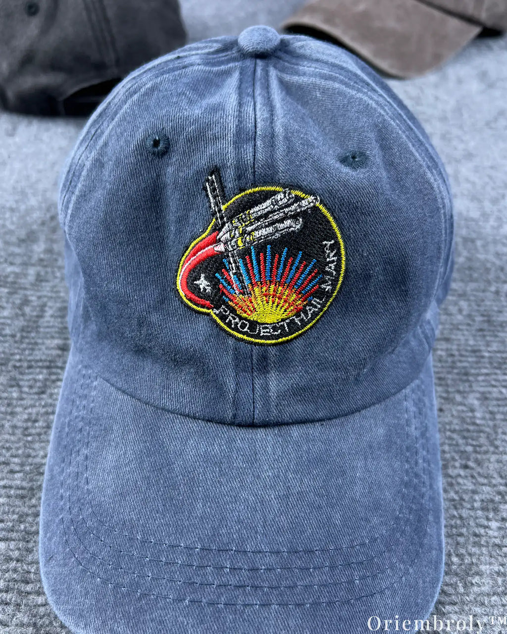 Hail Mary Mission Inspired Embroidered Vintage Washed Dad Hat – Sci-Fi Minimal Statement Cap