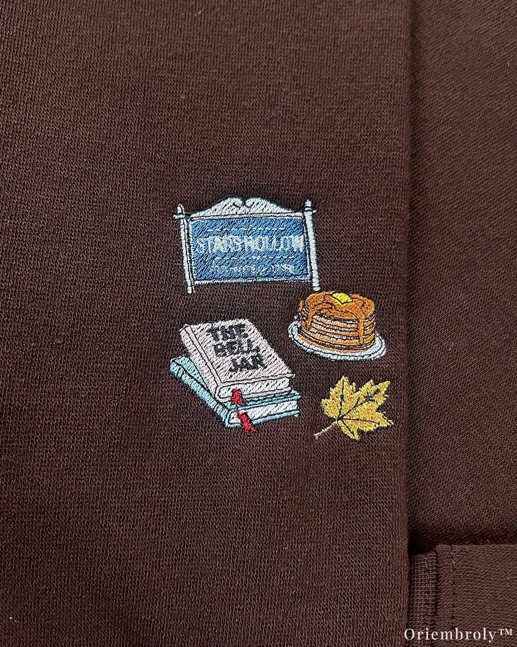 Vintage Fall Embroidered Crewneck Sweatshirt – Cozy Small-Town TV-Inspired Design