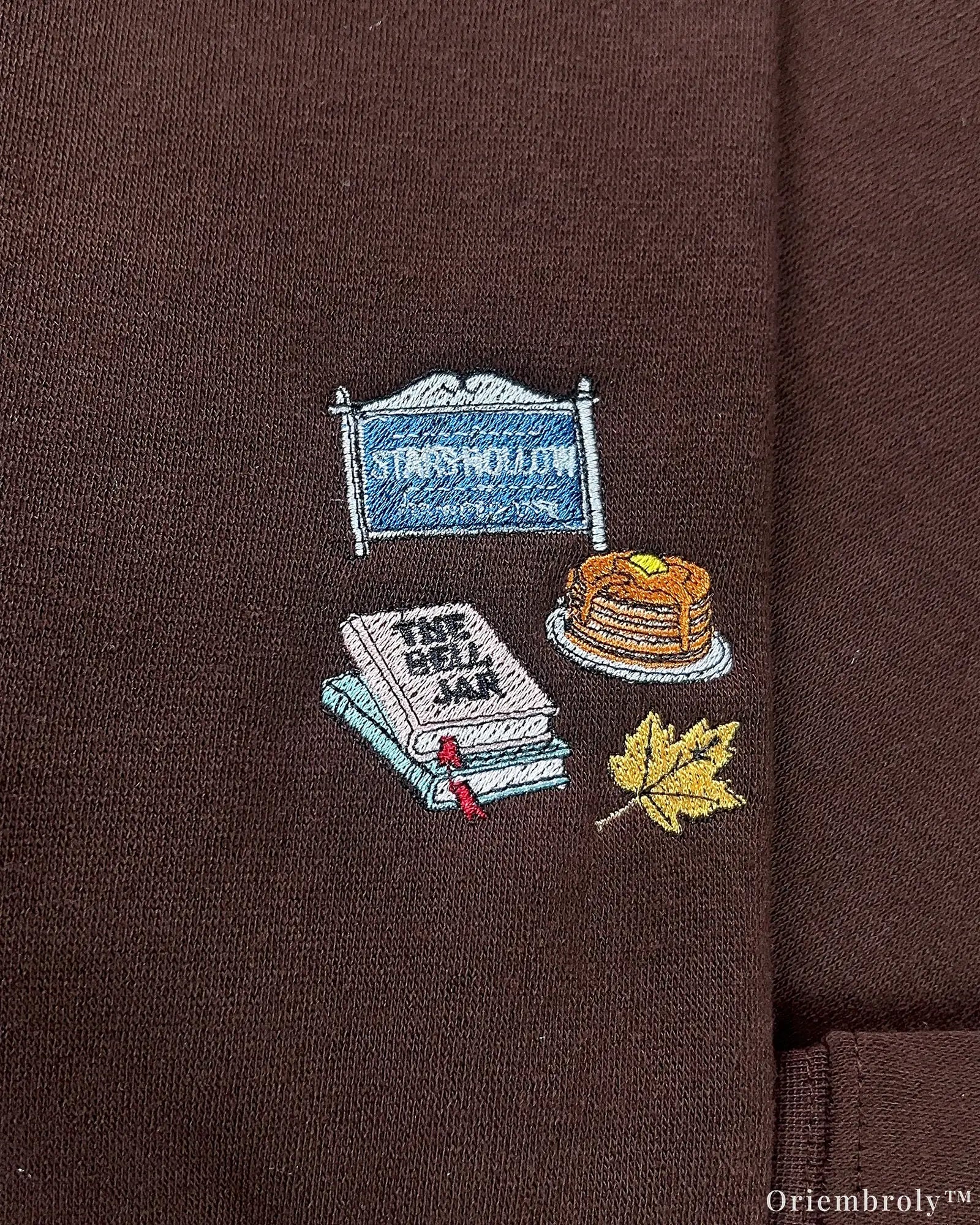 Vintage Fall Embroidered Crewneck Sweatshirt – Cozy Small-Town TV-Inspired Design