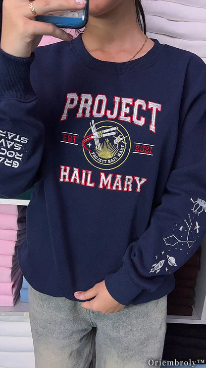 Hail Mary Rocky Sci-Fi Hoodie - Embroidered Mission Patch