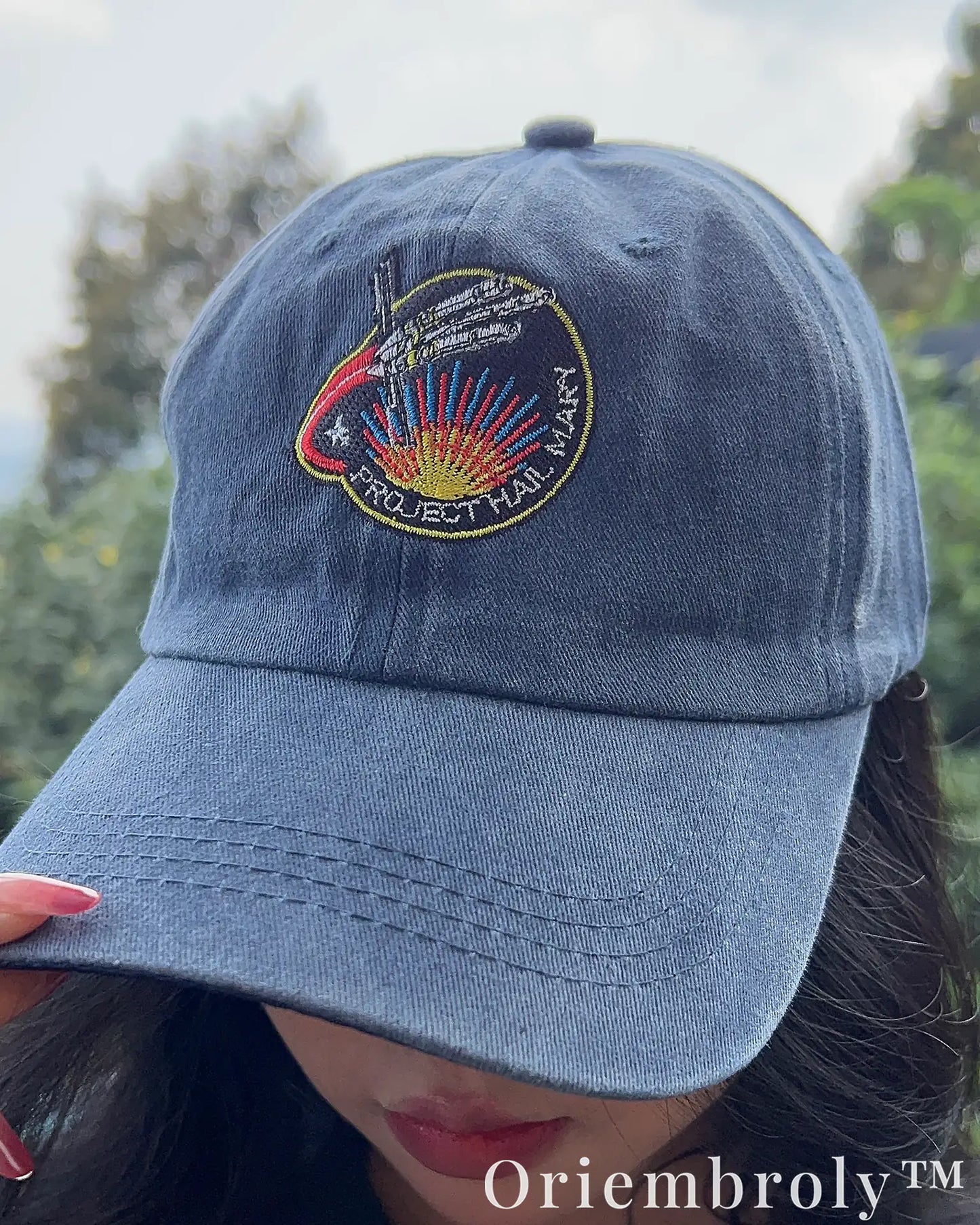 Hail Mary Mission Inspired Embroidered Vintage Washed Dad Hat – Sci-Fi Minimal Statement Cap