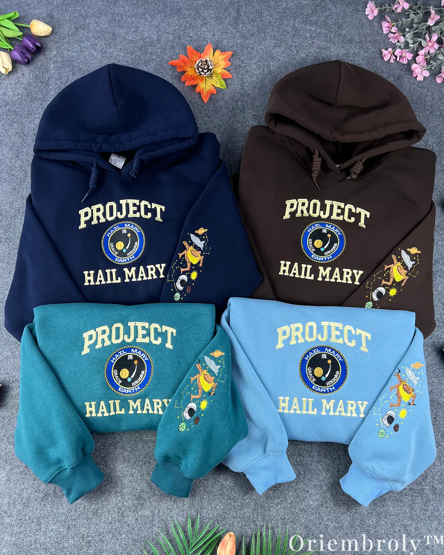Project Hail Mary Embroidered Hoodie – Rocky Eridian Sci-Fi Bookish Sweatshirt