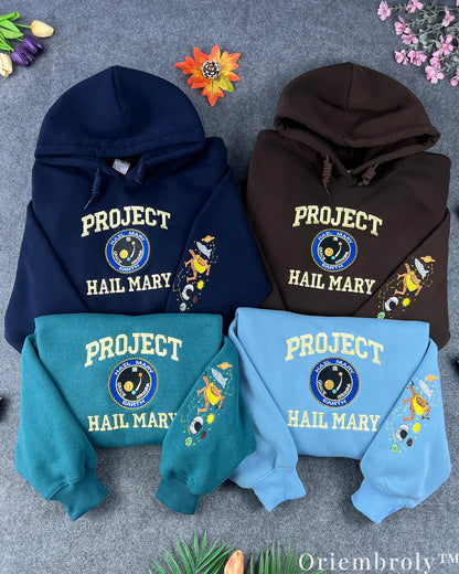 Project Hail Mary Embroidered Hoodie – Rocky Eridian Sci-Fi Bookish Sweatshirt