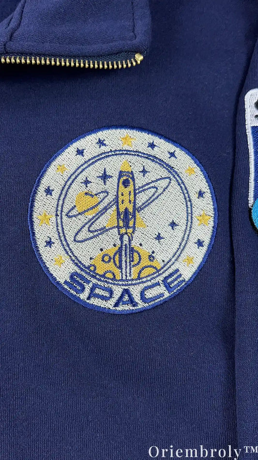 NASA Artemis II Embroidered Sweatshirt – Vintage Space Crewneck Pullover