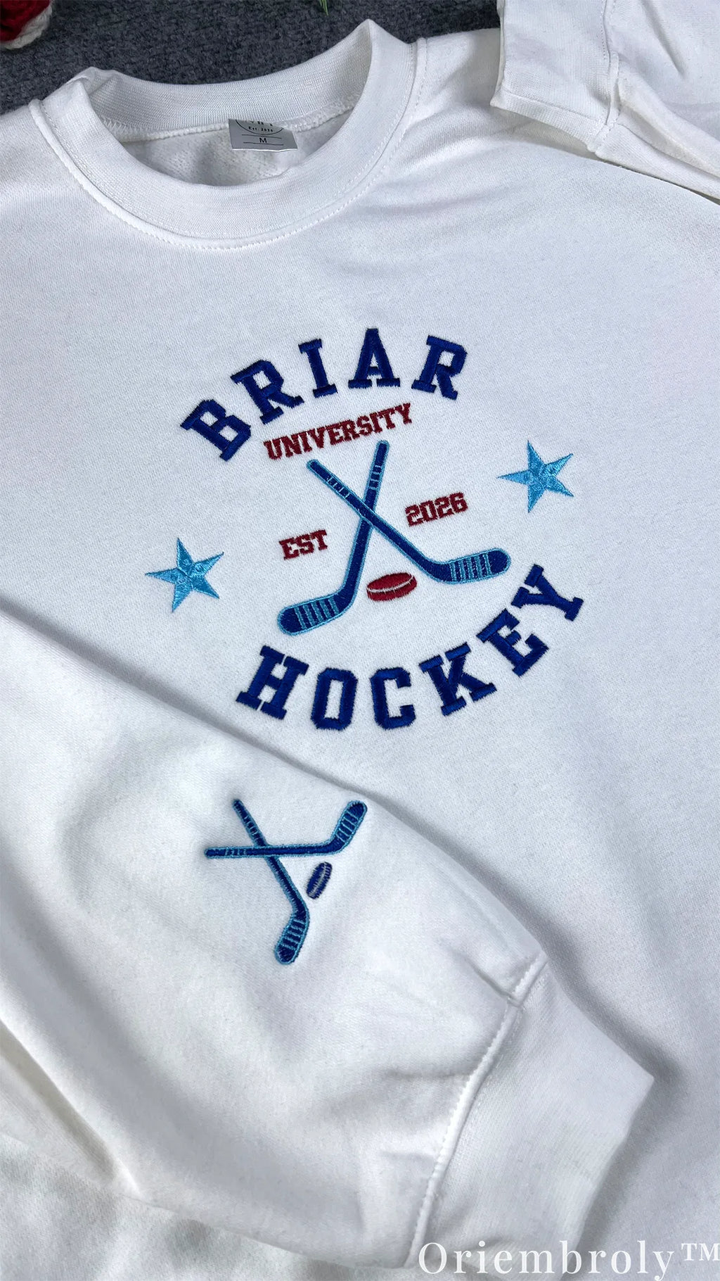 Briar Hockey Romance Embroidered Sweatshirt