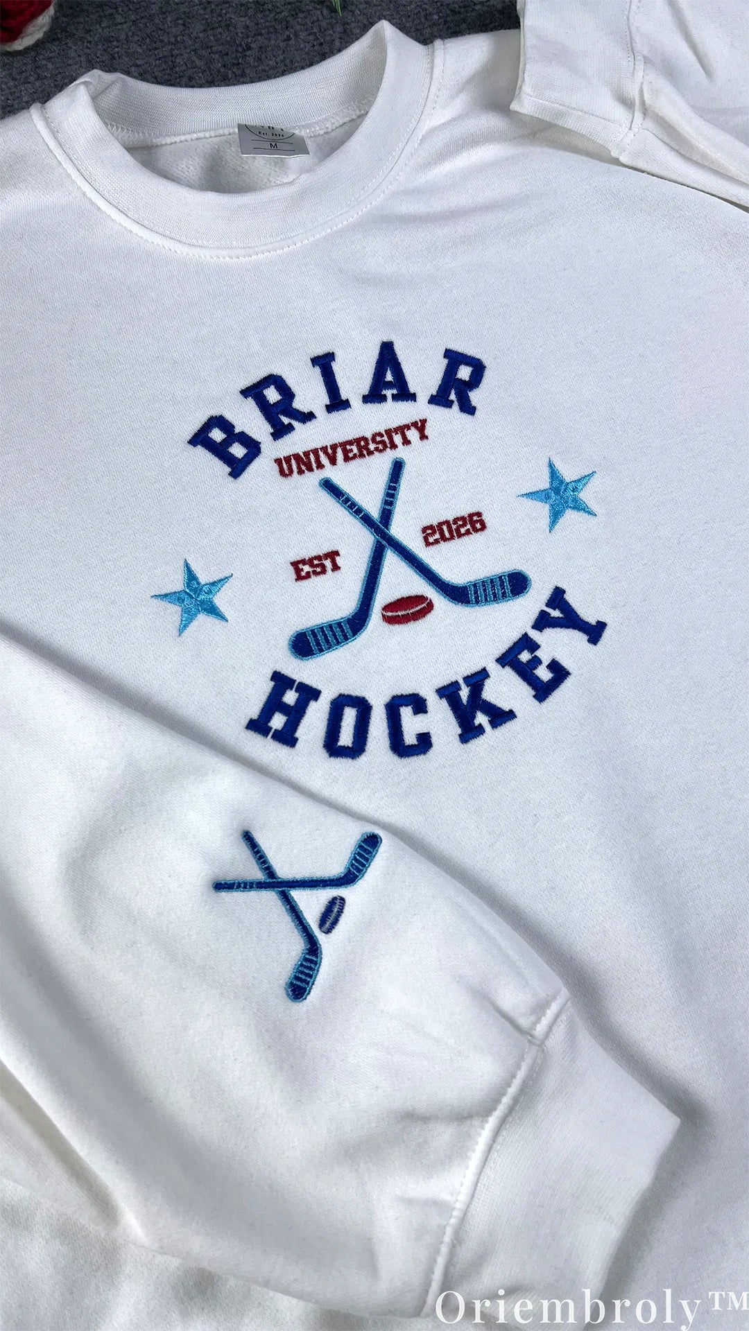 Briar Hockey Romance Embroidered Sweatshirt
