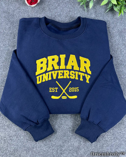 Briar University Di Laurentis 66 Embroidered Sweatshirt – Hockey Romance Crewneck