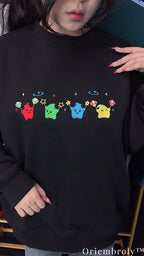 Super Mario Galaxy Luma Embroidered Sweatshirt – Cute Gaming Crewneck Gift