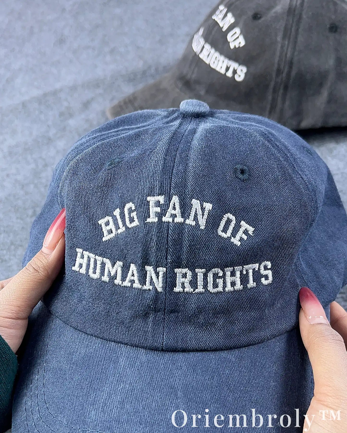 Big Fan of Human Rights Embroidered Hat – Vintage Dad Cap Adjustable Cotton