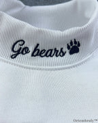 Chicago Polka Dot Varsity Applique Mock-Neck Sweatshirt