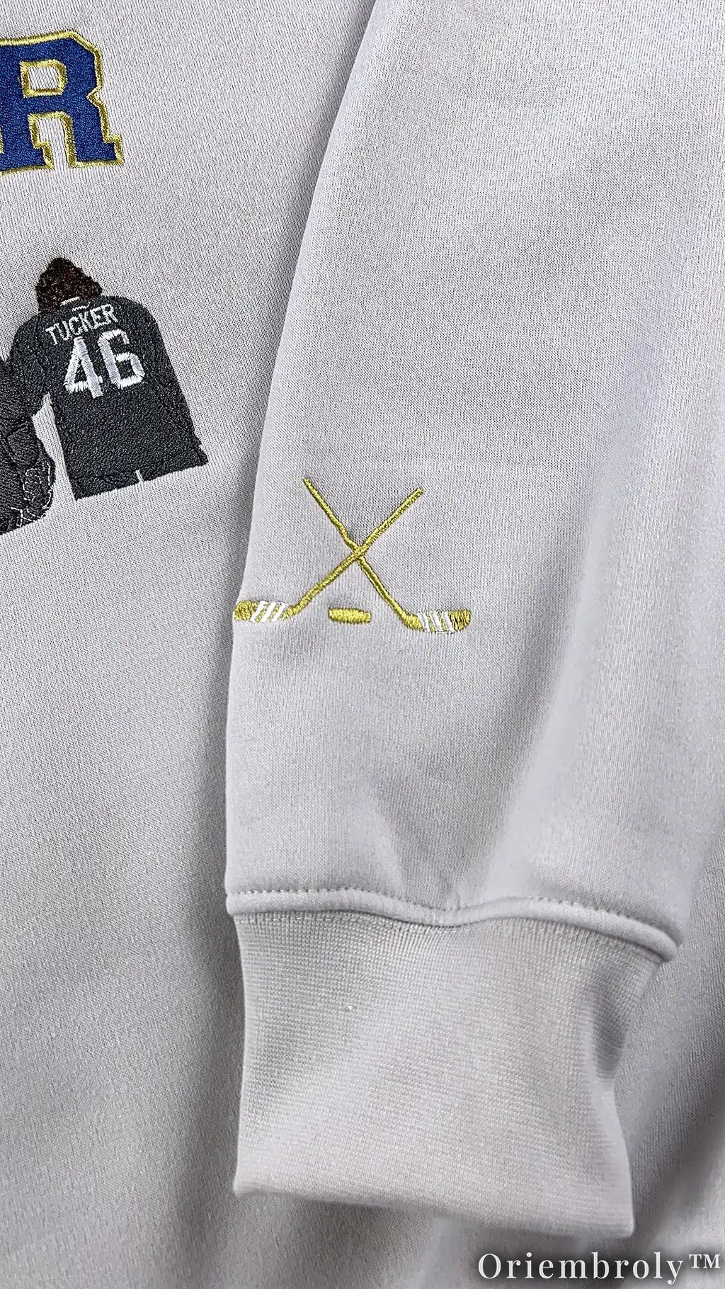 Embroidered College Varsity Sweatshirt | Bookish Campus Fleece Crewneck