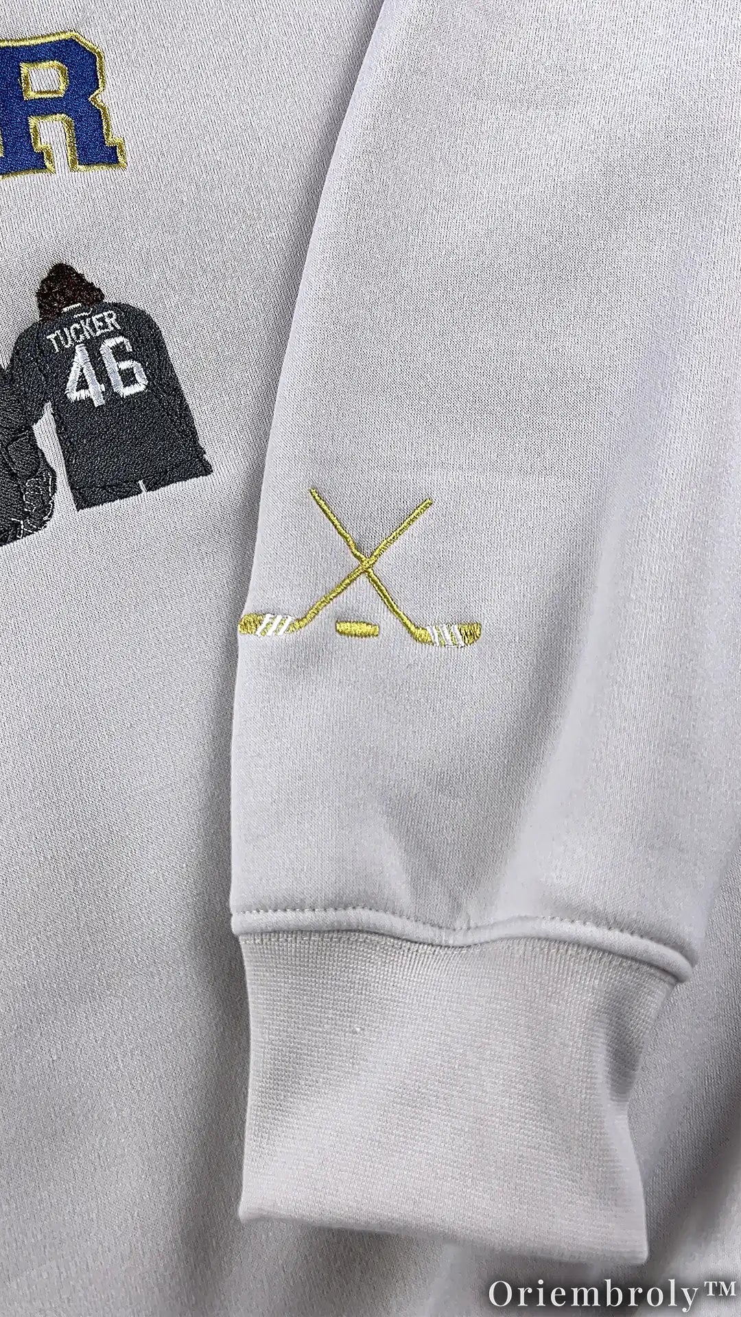 Embroidered College Varsity Sweatshirt | Bookish Campus Fleece Crewneck
