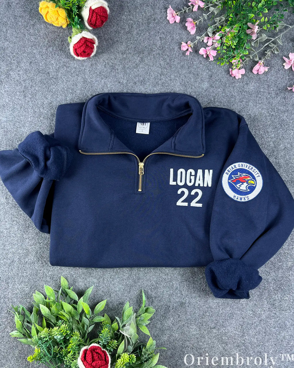 Vintage Varsity Hockey Embroidered Sweatshirt