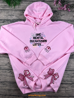 One Mental Breakdown Later Embroidered Sweatshirt – Y2K Unisex Crewneck – Funny Aesthetic Gift for Her – Mental Health Hoodie