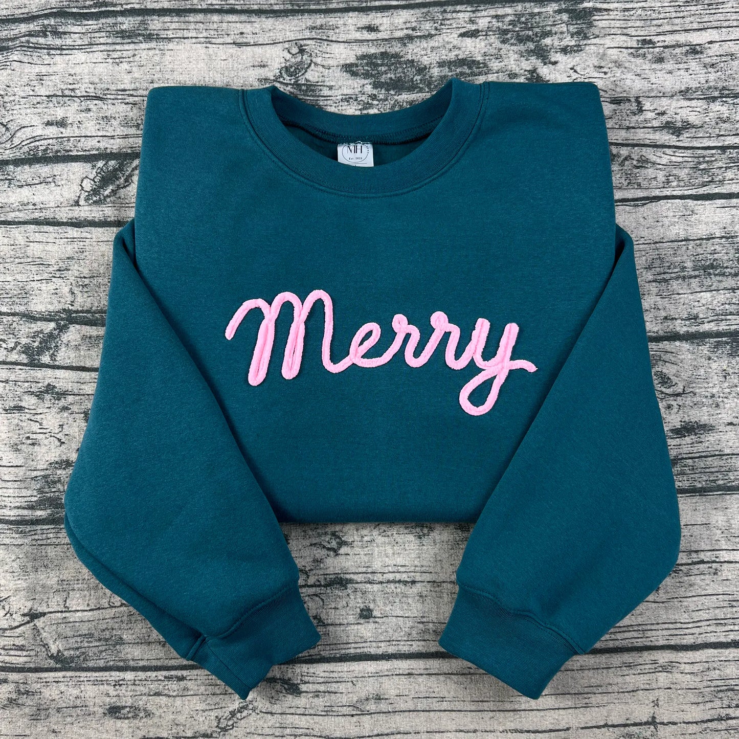 Merry Chenille Embroidered Sweatshirt
