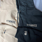 Custom Embroidered Roman Numeral Hoodie, Anniversary Gifts - Oriembroly LLC