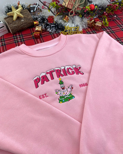 Festive Vibes Only – Premium Embroidered Sweatshirt