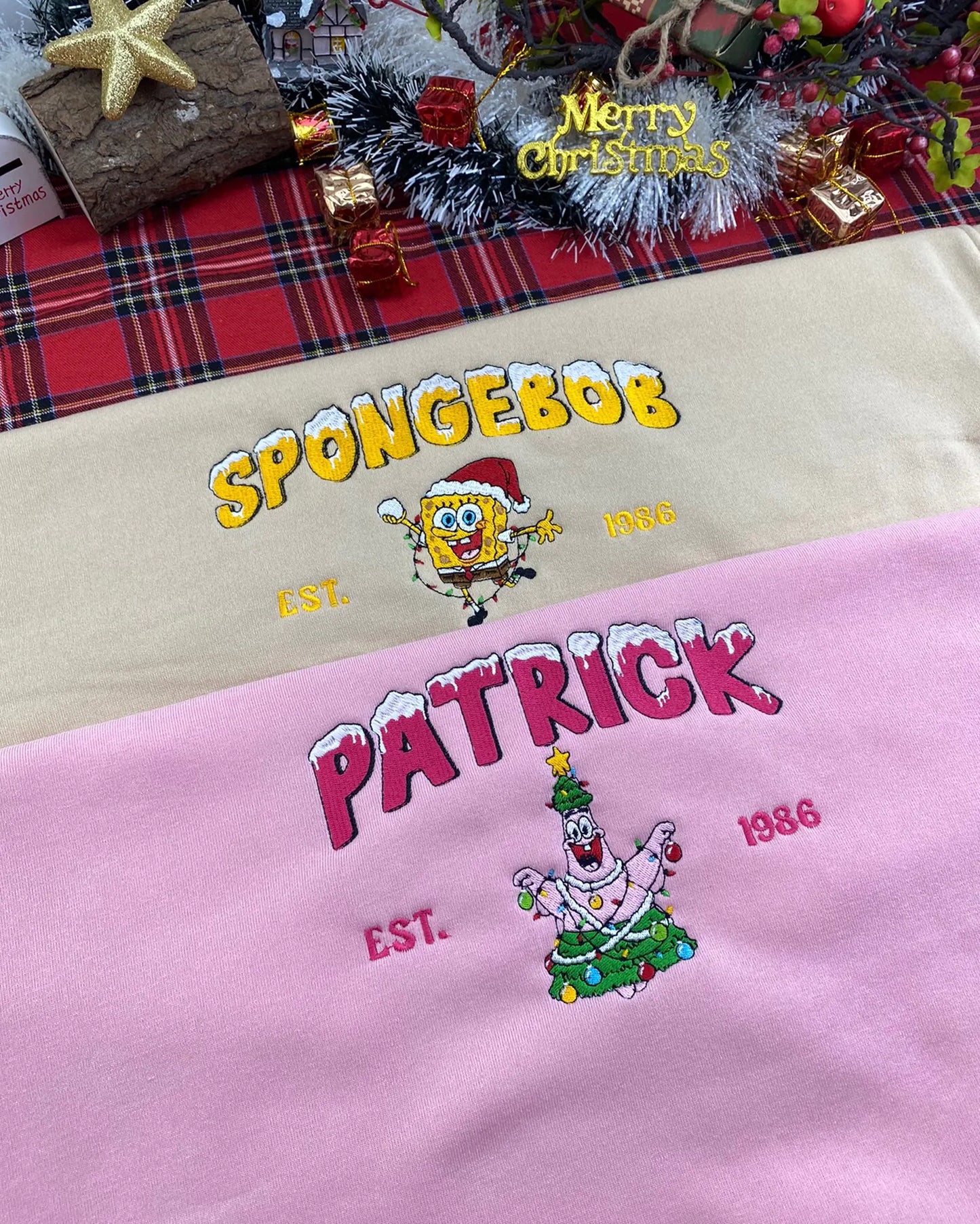 Festive Vibes Only – Premium Embroidered Sweatshirt