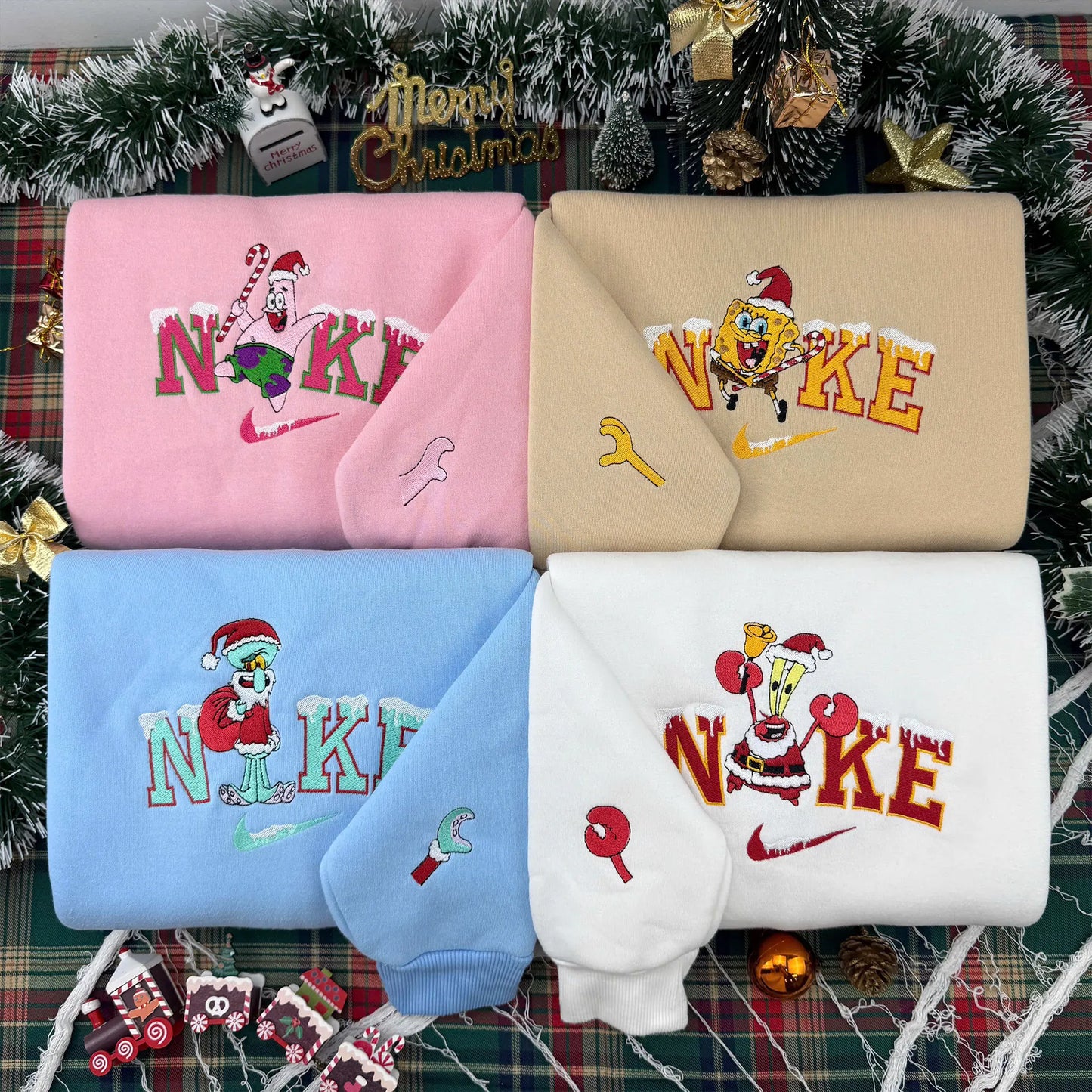 Festive Vibes Only – Premium Embroidered Sweatshirt