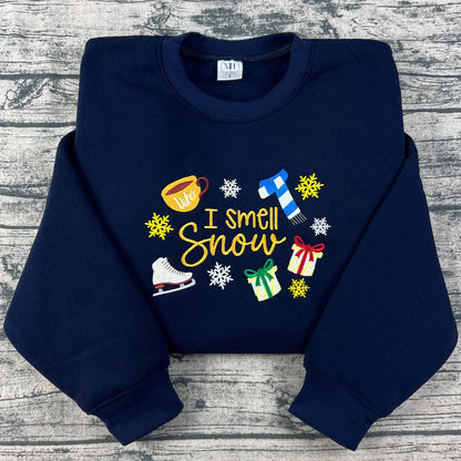 I Smell Snow Embroidered Sweatshirt