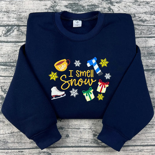 I Smell Snow Embroidered Sweatshirt