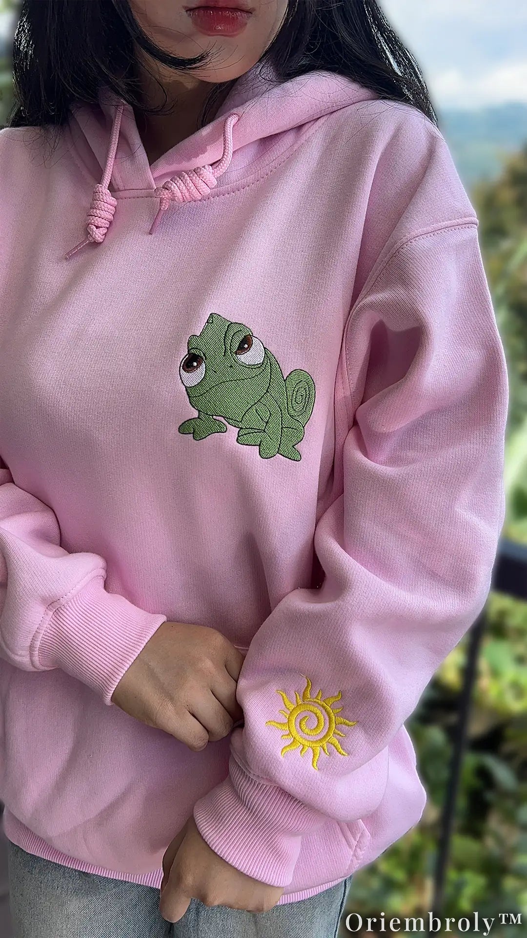 Golden Sun Varsity Embroidered Sweatshirt | Fairytale Cottagecore Fleece Crewneck