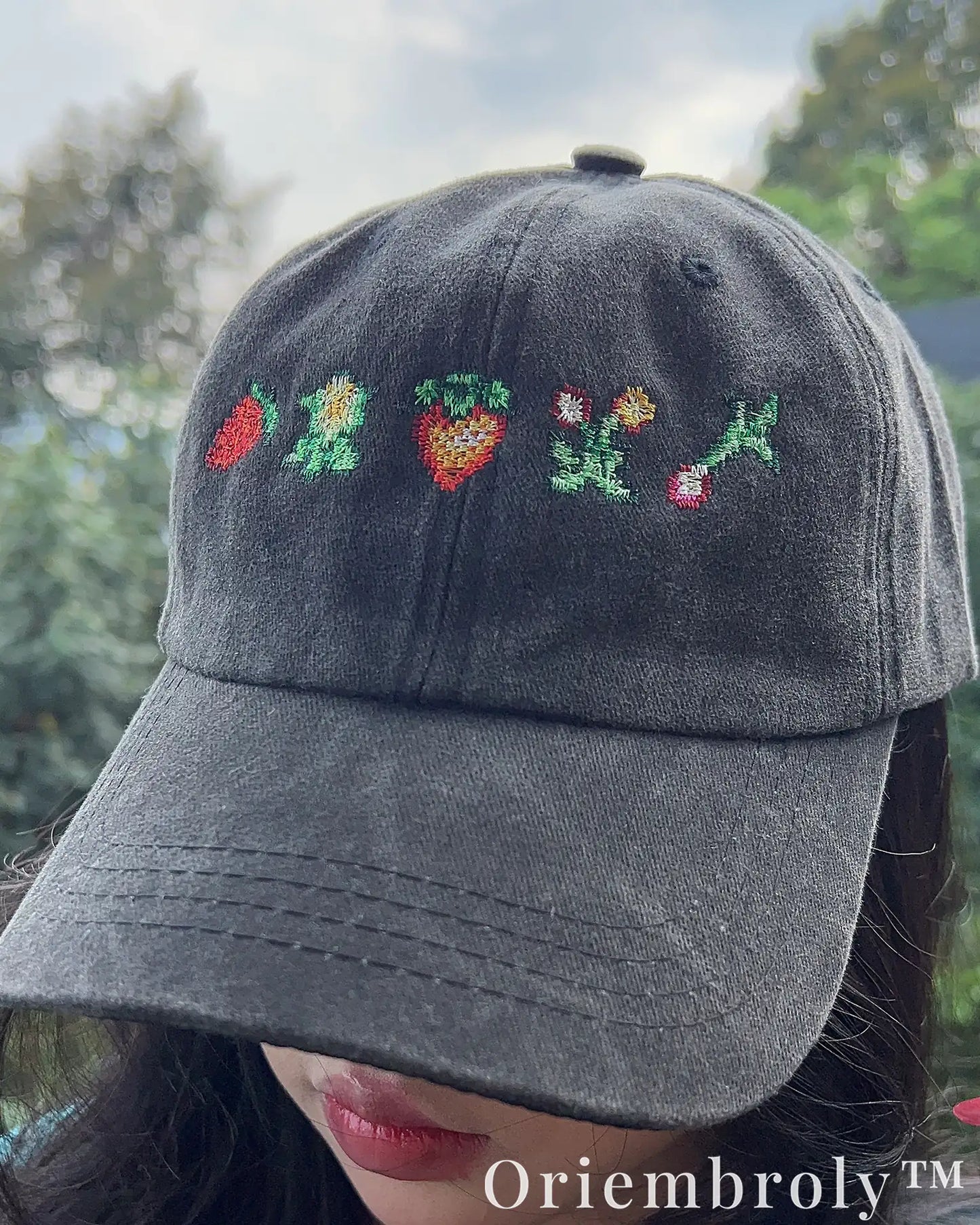 Pixel Farm Items Inspired Embroidered Vintage Washed Dad Hat – Cozy Gaming Aesthetic Statement Cap