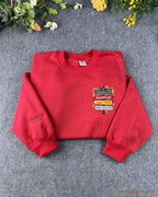 Stars Hollow Directional Signpost Embroidered Red and Black Crewneck Sweatshirt