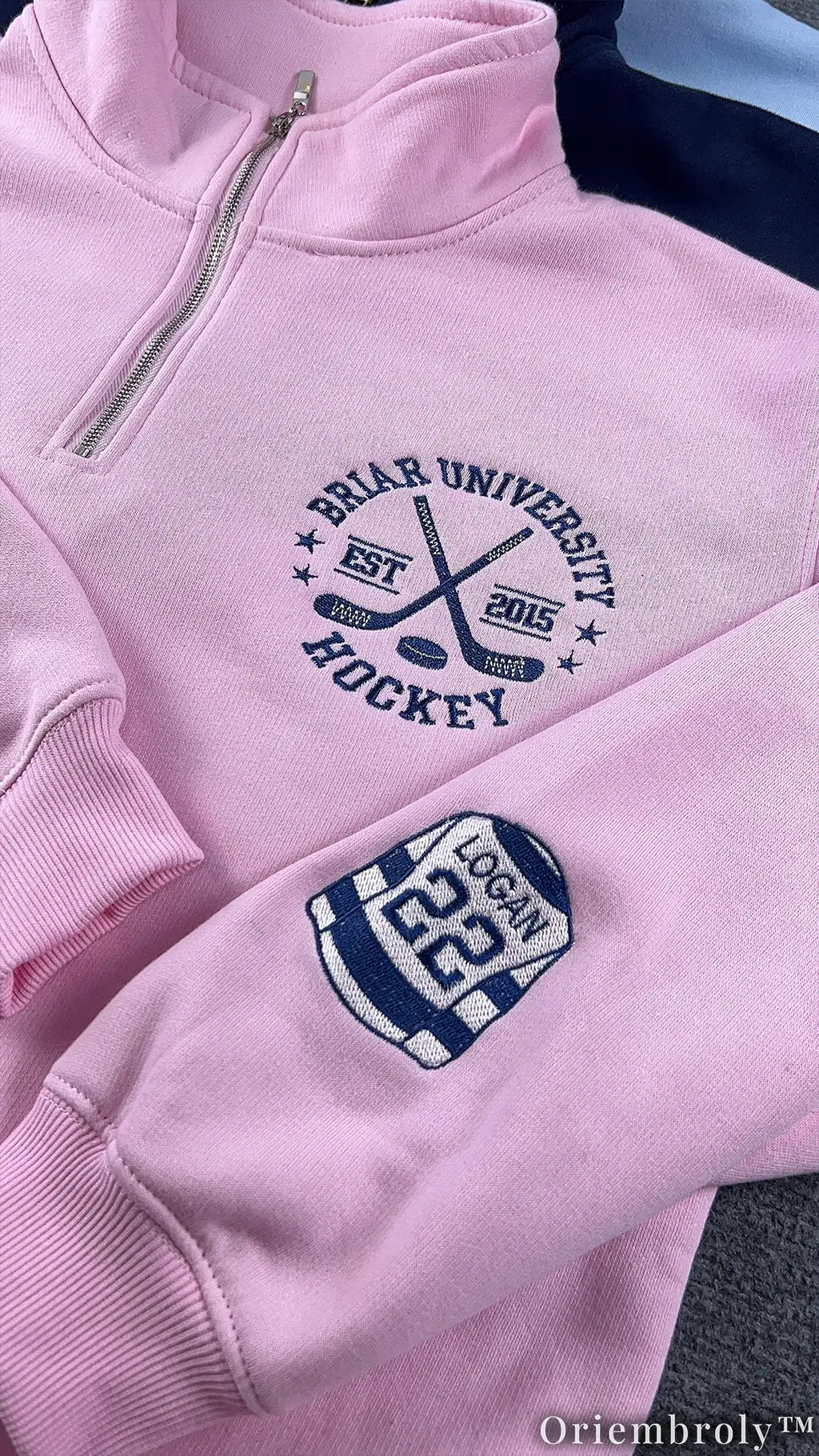 Off Campus Briar Hockey Crewneck Embroidered - Graham Tucker Logan Collection