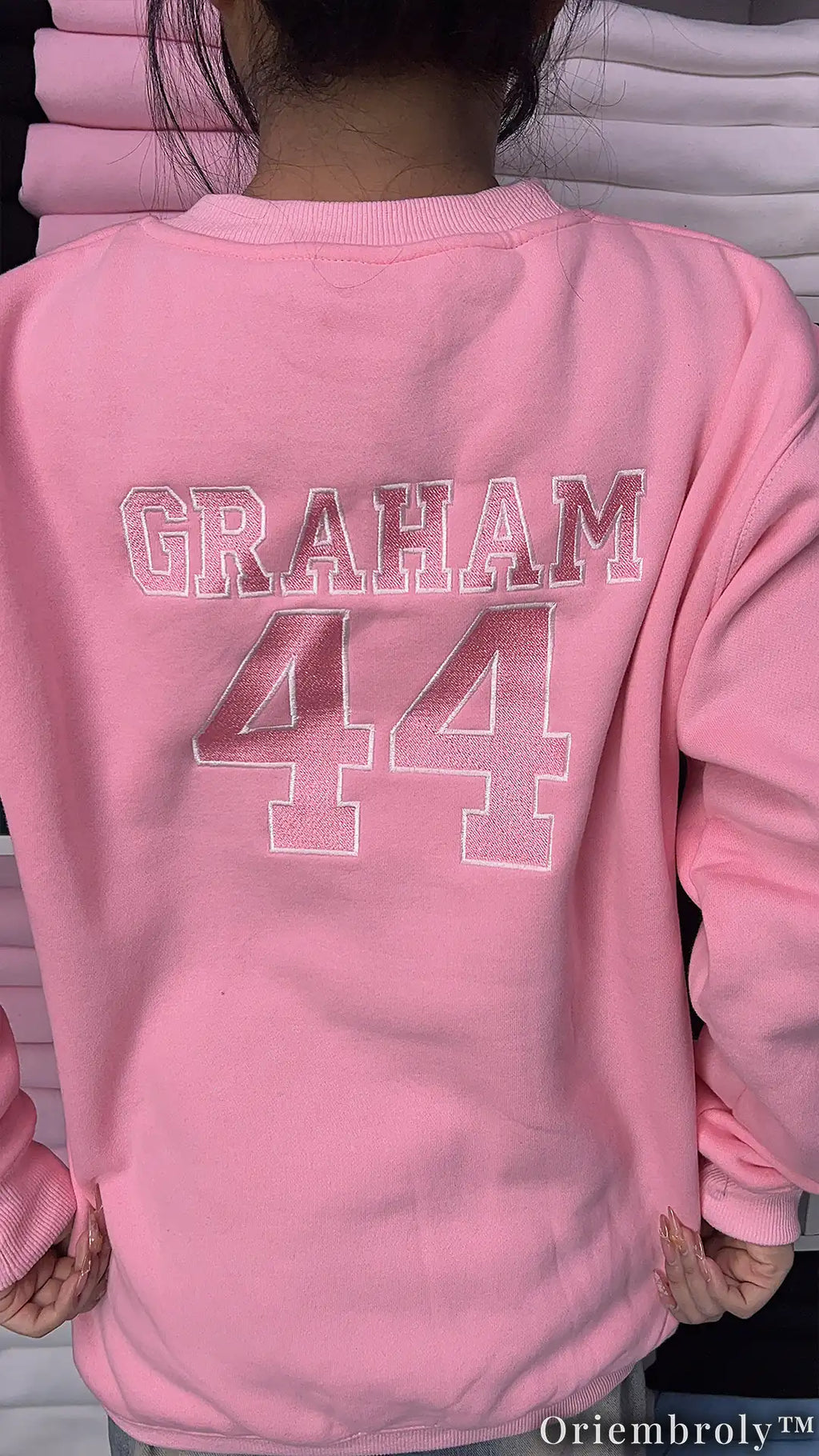 Embroidered Collegiate Varsity Sweatshirt