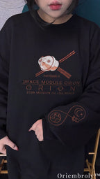 NASA Artemis II Orion Embroidered Sweatshirt – Moon Mission Crewneck