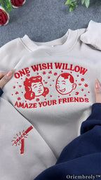 Enchanted Willow Embroidered Sweatshirt | Vintage Botanical Fleece Crewneck