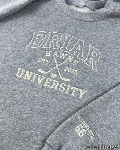 Briar University Embroidered Sweatshirt – Off Campus Hockey Romance Crewneck
