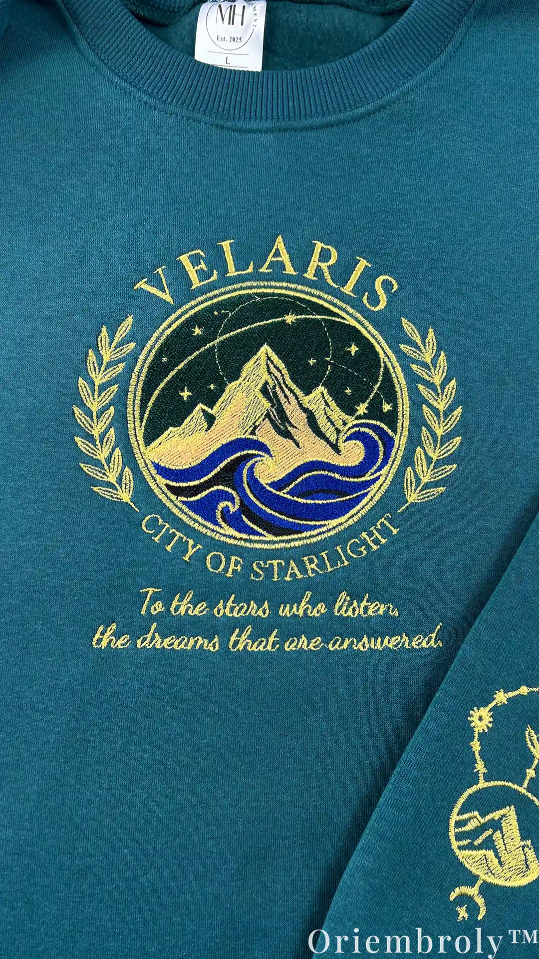Velaris City of Starlight Embroidered Sweatshirt – ACOTAR Night Court Crewneck