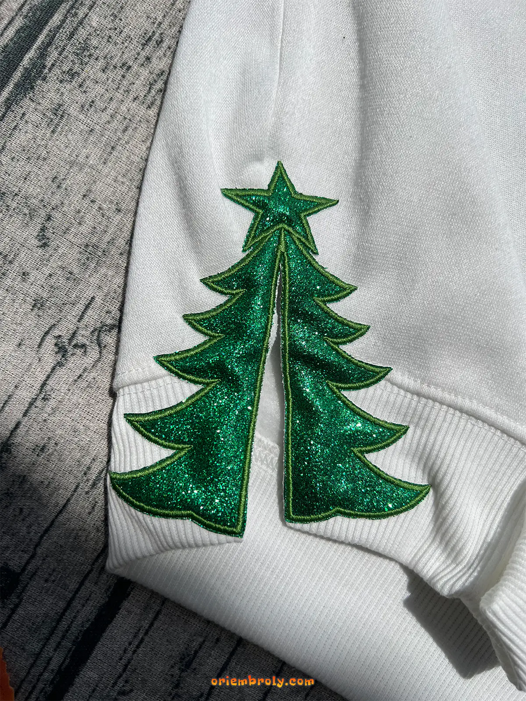 North Pole Side Bow Embroidered Sweatshirt, Santa Xmas Hoodie, Merry Christmas Embroidery, Winter Holiday Sweatshirt