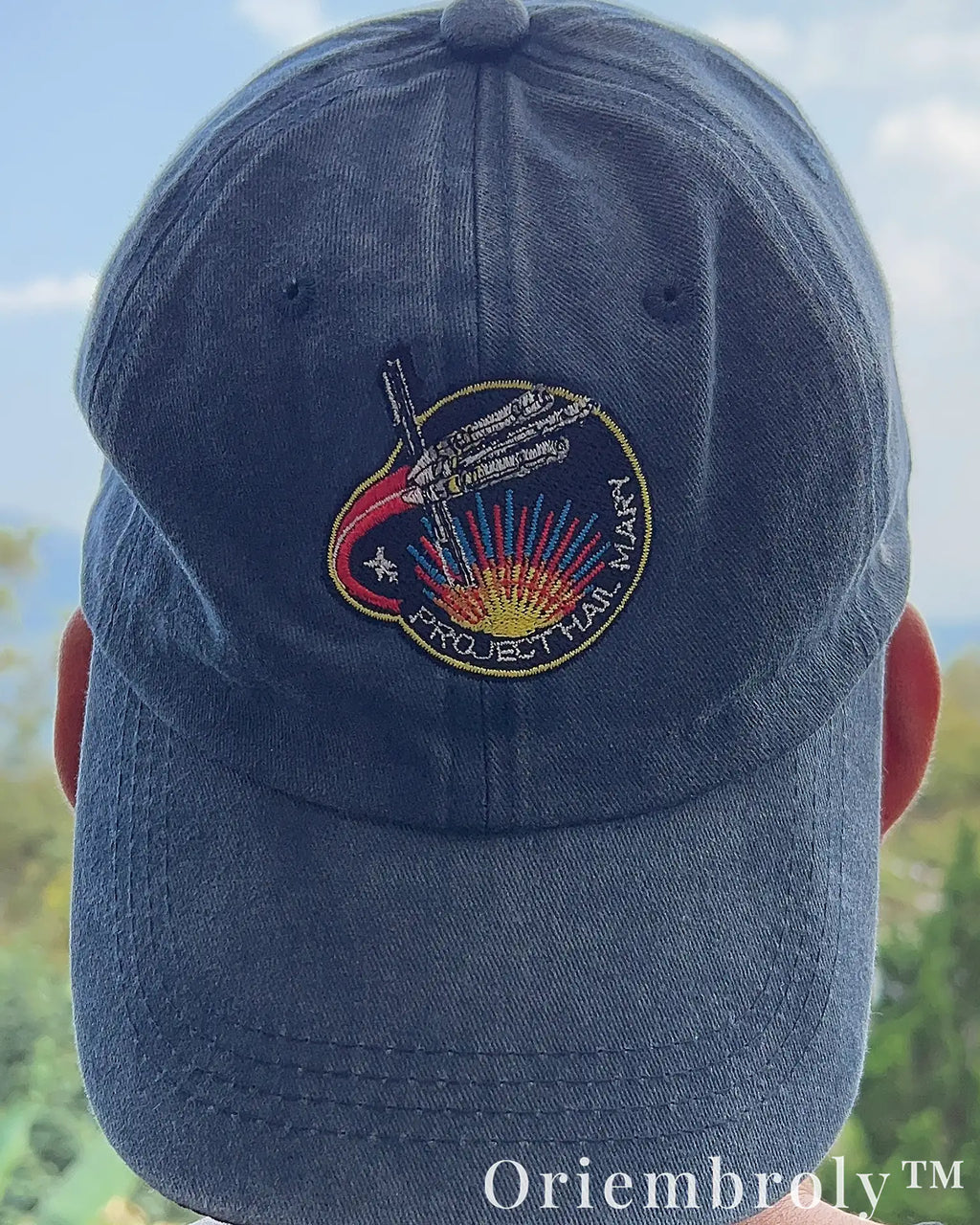 Hail Mary Mission Inspired Embroidered Vintage Washed Dad Hat – Sci-Fi Minimal Statement Cap