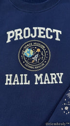 Embroidered Project Hail Mary Crewneck | Sci-Fi Reader Gift Fleece Sweatshirt