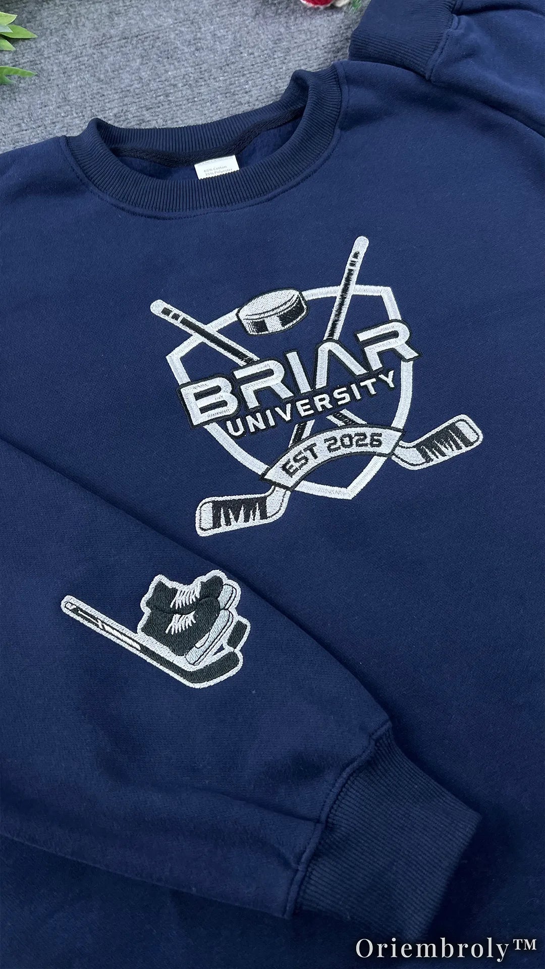 Briar University Embroidered Sweatshirt – Off Campus Hockey Romance Crewneck