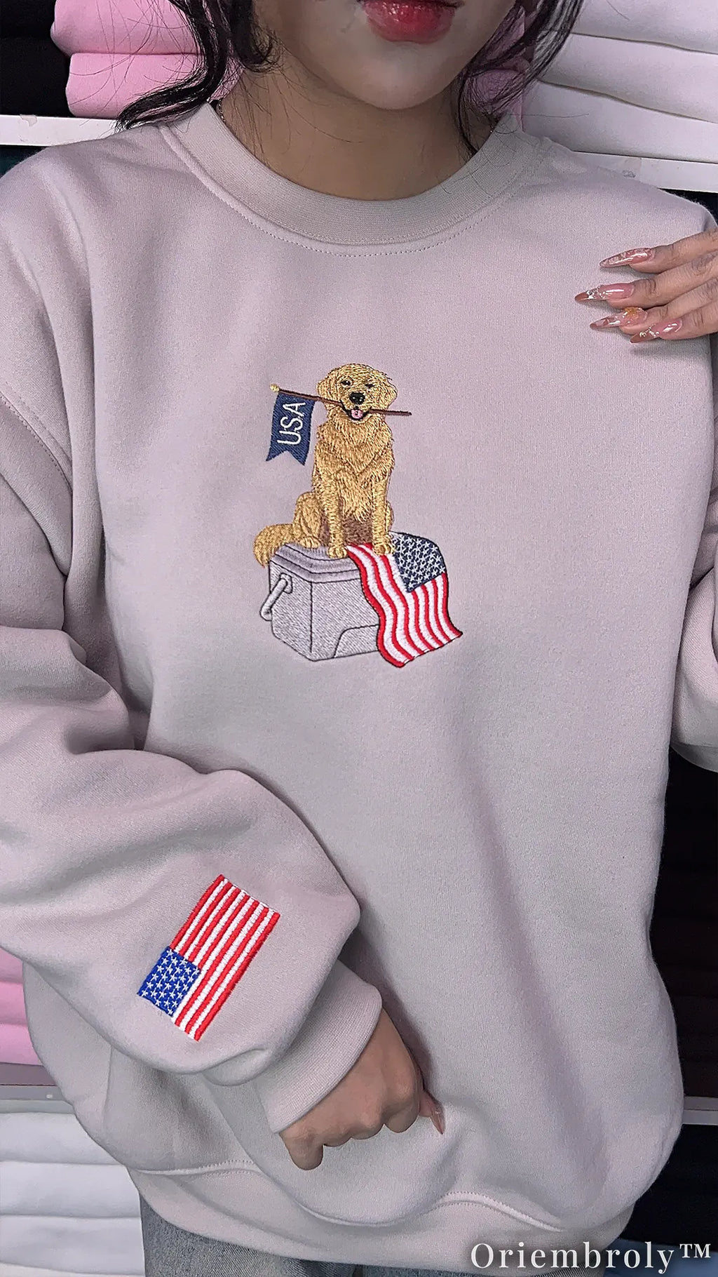 Dog Embroidered Sweatshirt | Cozy Unisex Fleece Crewneck for Dog Lovers