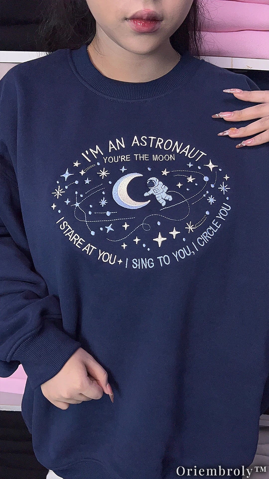 Mountain Folk Embroidered Sweatshirt | Cozy Indie Nature Fleece Crewneck