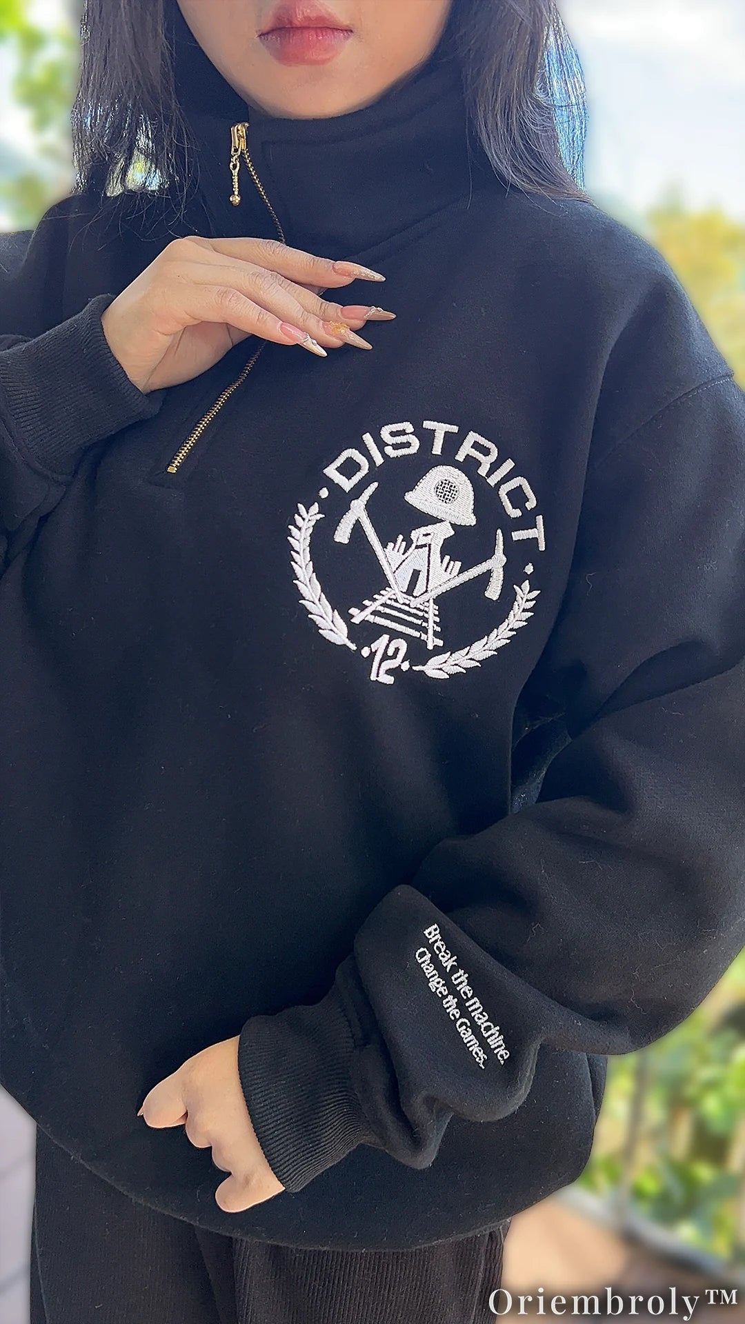 District 12 Embroidered Sweatshirt - Hunger Games Inspired Varsity